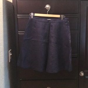Nave blue linen skirt